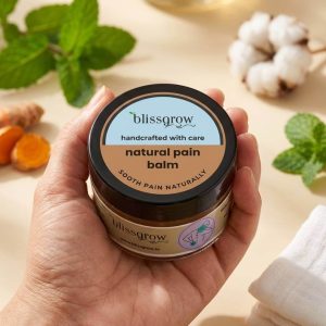Herbal pain balm with menthol, wintergreen oil and peppermint oil for muscle relaxation