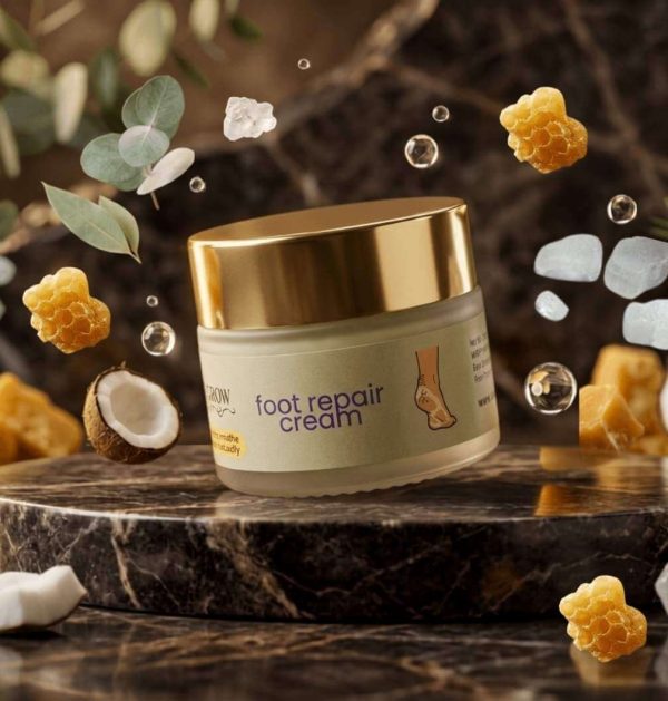 Open jar texture of BlissGrow Foot Repair Cream