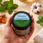 Herbal pain balm with menthol, wintergreen oil and peppermint oil for muscle relaxation